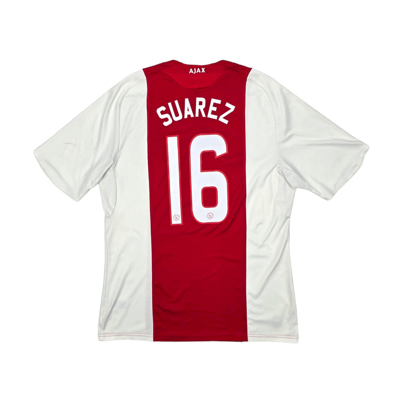 2008/09 Ajax Home Football Shirt (L) Adidas #16 Suarez - Football Finery - FF203899