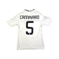 2008/09 Real Madrid Home Football Shirt (S) Adidas #5 Cannavaro - Football Finery - FF203520