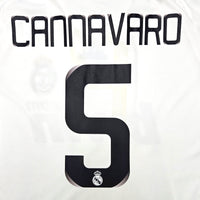 2008/09 Real Madrid Home Football Shirt (S) Adidas #5 Cannavaro - Football Finery - FF203794