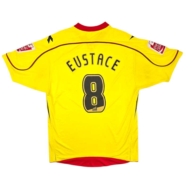 2008/09 Watford Home Football Shirt (L) Diadora #8 Eustace (EFL) - Football Finery - FF204518