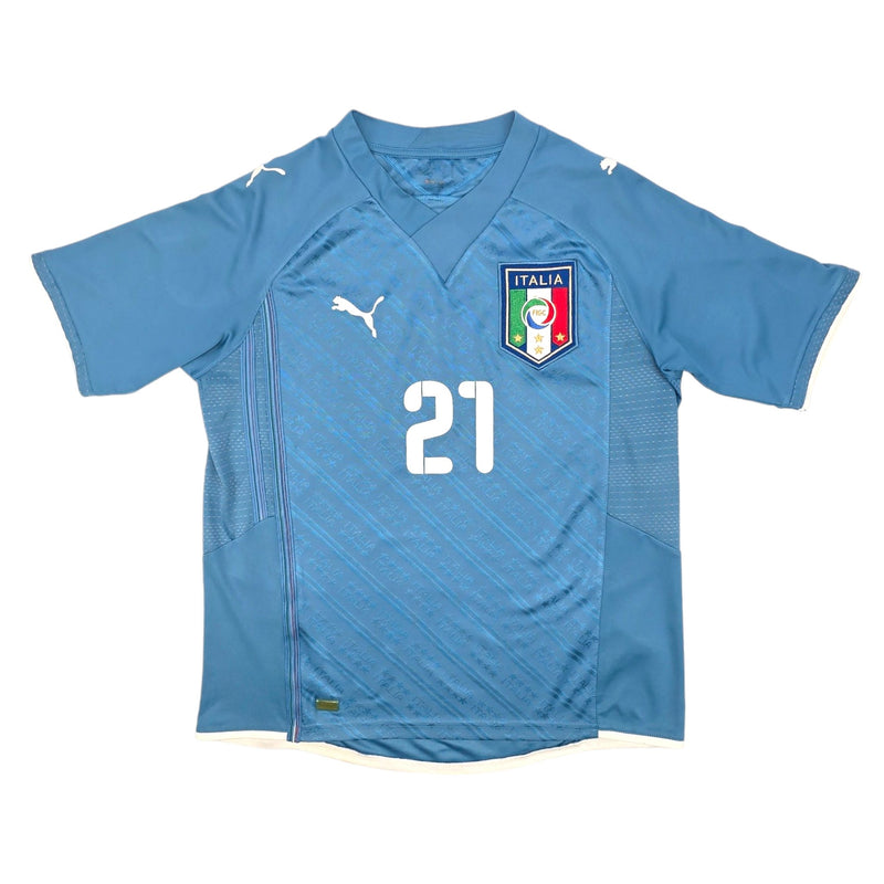 2009 Italy Home Football Shirt (S) Puma #21 Pirlo (Confederations Cup) - Football Finery - FF204093