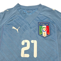 2009 Italy Home Football Shirt (S) Puma #21 Pirlo (Confederations Cup) - Football Finery - FF204093