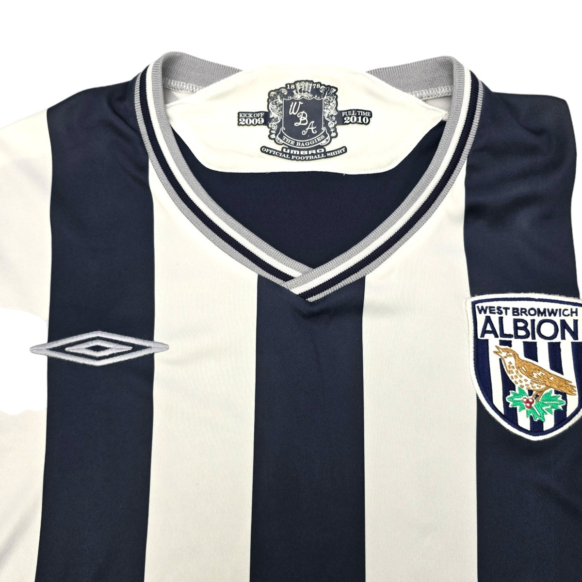 2009/10 West Bromwich Albion Home Football Shirt (M) Umbro #11 Brunt - Football Finery - FF203932