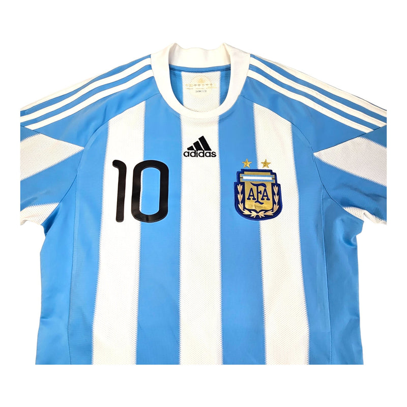 2010/11 Argentina Home Football Shirt (S) Adidas #10 Messi - Football Finery - FF203287