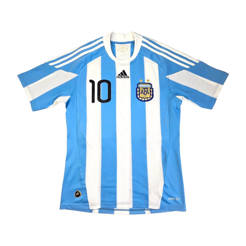 2010/11 Argentina Home Football Shirt (S) Adidas #10 Messi - Football Finery - FF203287