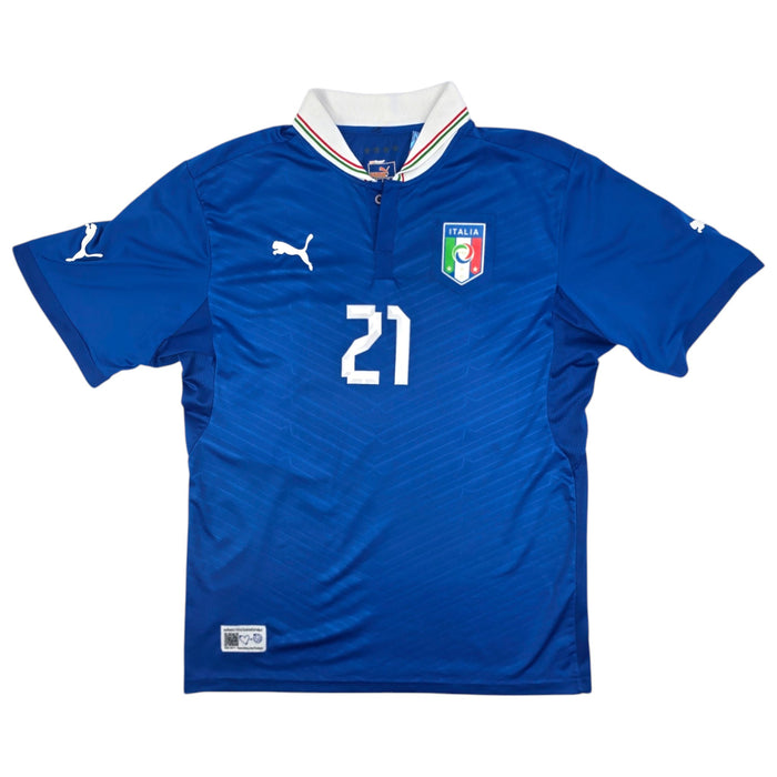 2010/11 Italy Home Football Shirt (M) Puma #21 Pirlo - Football Finery - FF204302