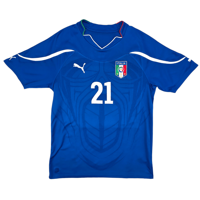 2010/11 Italy Home Football Shirt (M) Puma #21 Pirlo - Football Finery - FF204303