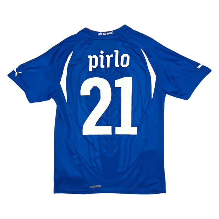 2010/11 Italy Home Football Shirt (M) Puma #21 Pirlo - Football Finery - FF204303