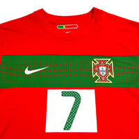 2010/11 Portugal Home Football Shirt (L) Nike #7 Ronaldo - Football Finery - FF202306