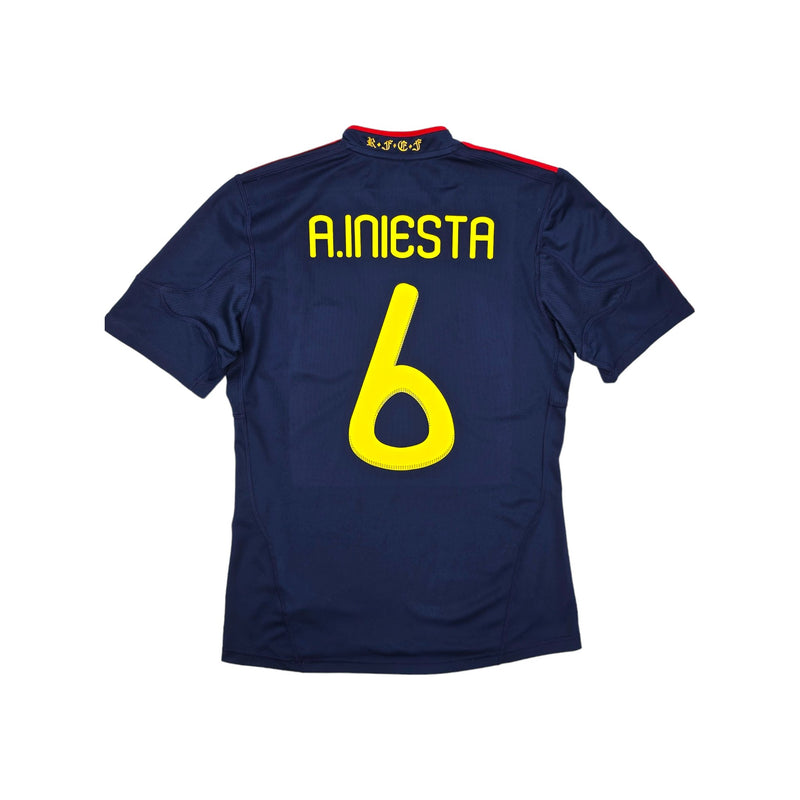 2010/11 Spain Away Football Shirt (S) Adidas #6 Iniesta - Football Finery - FF203832