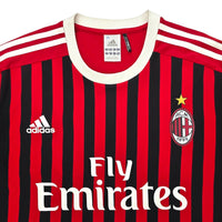 2011/12 AC Milan Home Football Shirt (L) Adidas #11 Ibrahimovic - Football Finery - FF203890