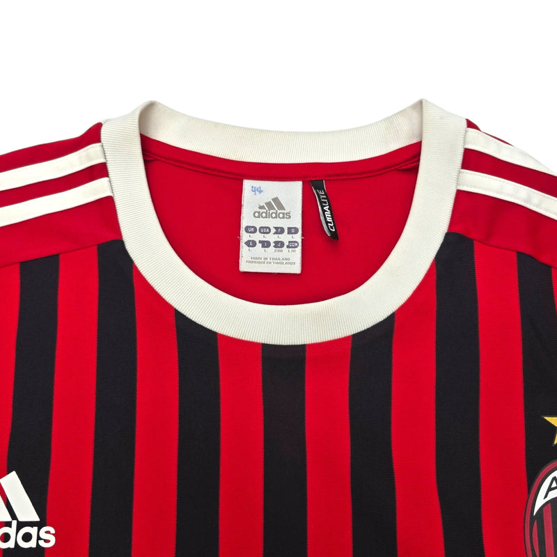 2011/12 AC Milan Home Football Shirt (L) Adidas #11 Ibrahimovic - Football Finery - FF203890