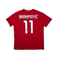 2011/12 AC Milan Home Football Shirt (L) Adidas #11 Ibrahimovic - Football Finery - FF203890