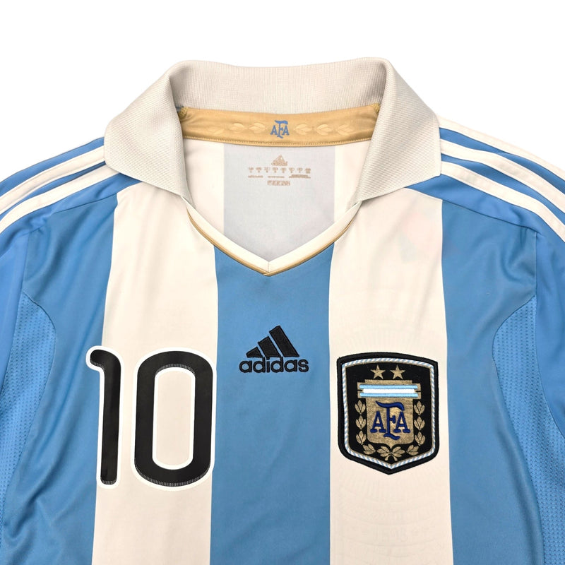 2011/12 Argentina Home Football Shirt (M) Adidas #10 Messi - Football Finery - FF203921