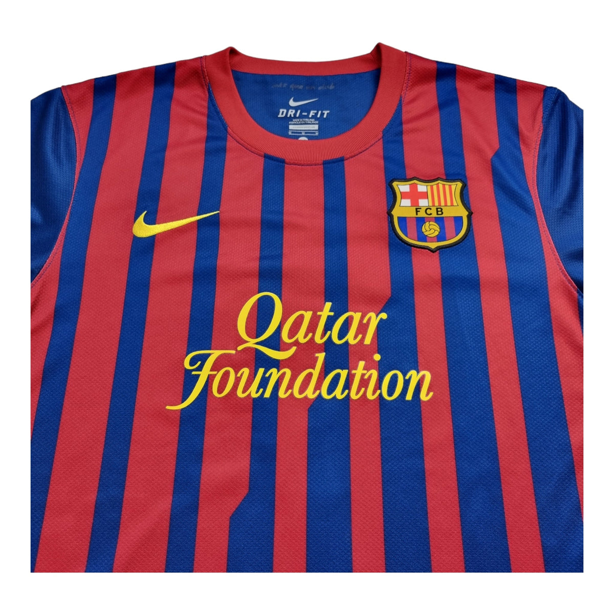 2011/12 Barcelon Home Football Shirt (M) Nike #7 Villa - Football Finery - FF202365