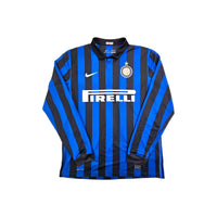 2011/12 Inter Milan Home Football Shirt (L) Nike #4 Zanetti - Football Finery - FF203524