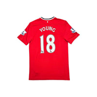 2011/12 Manchester United Home Football Shirt (M) Nike # 18 Young - Football Finery - FF202321