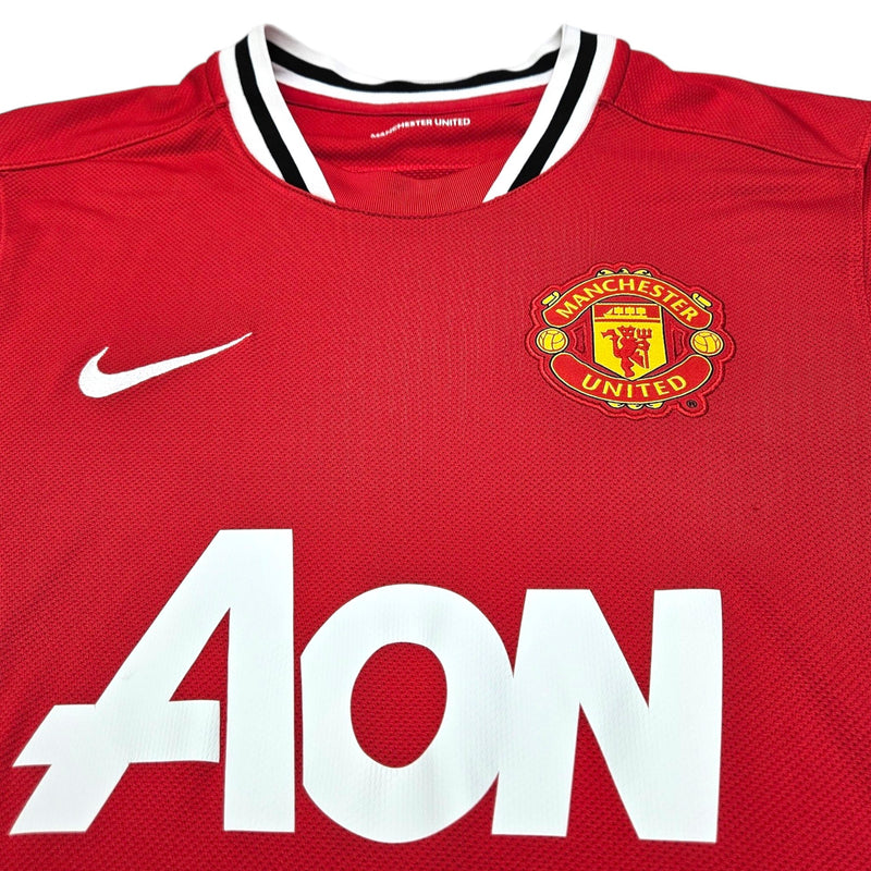 2011/12 Manchester United Home Football Shirt (M) Nike # 18 Young - Football Finery - FF202321