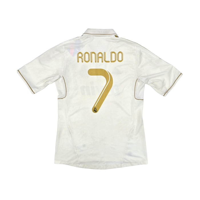 2011/12 Real Madrid Home Football Shirt (M) Adidas #7 Ronaldo (UCL) - Football Finery - FF203896