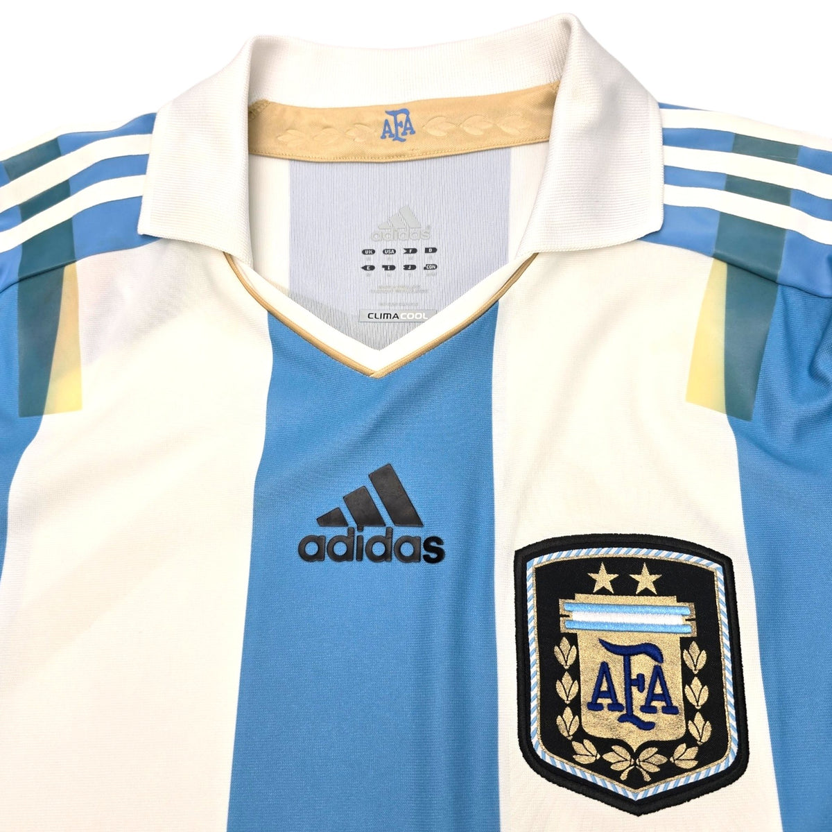 2011/13 Argentina Home Football Shirt (M) Adidas (Player Version/TechFit) - Football Finery - FF203797