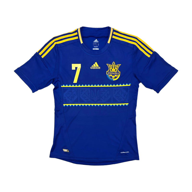 2011/13 Ukraine Away Football Shirt (S) Adidas #7 Shevchenko - Football Finery - FF203881