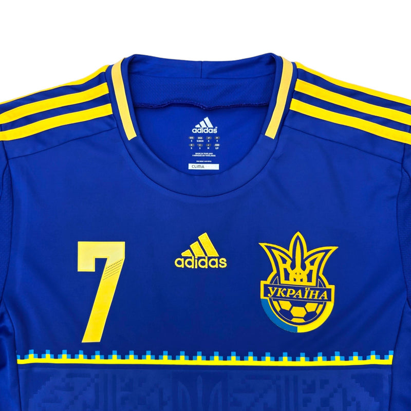 2011/13 Ukraine Away Football Shirt (S) Adidas #7 Shevchenko - Football Finery - FF203881