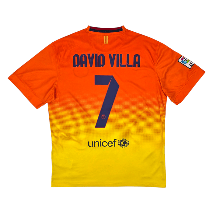 2012/13 Barcelona Away Football Shirt (XL) Nike #7 David Villa - Football Finery - FF204548