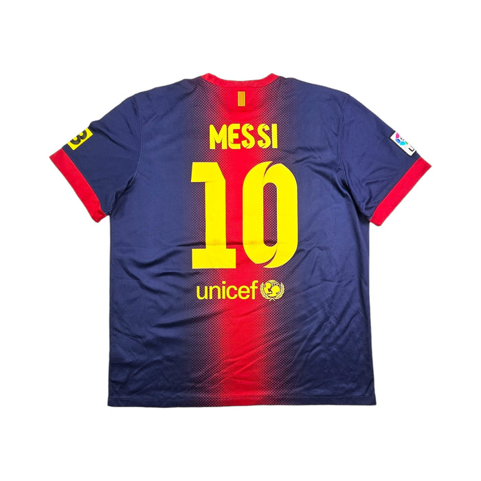 2012/13 Barcelona Home Football Shirt (XL) Nike #10 Messi - Football Finery - FF203599