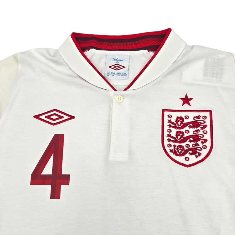 2012/13 England Home Football Shirt (M) Umbro #4 Gerrard - Football Finery - FF204317