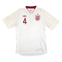 2012/13 England Home Football Shirt (M) Umbro #4 Gerrard - Football Finery - FF204317