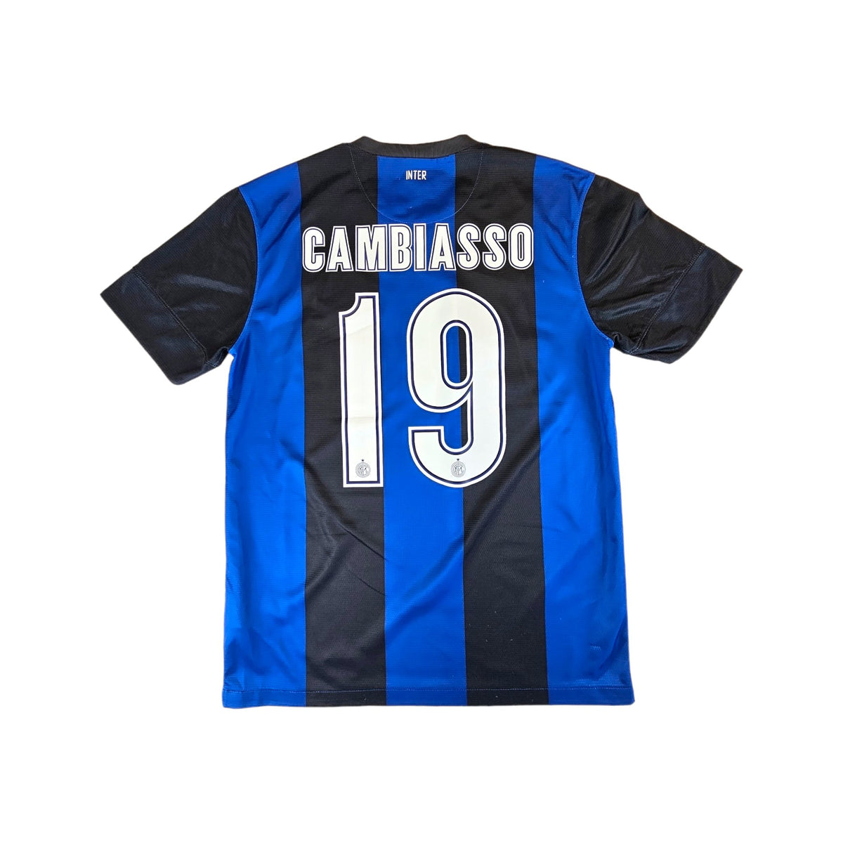 2012/13 Inter Milan Home Football Shirt (M) Nike #19 Cambiasso - Football Finery - FF203276