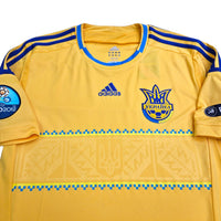 2012/14 Ukraine Home Football Shirt (M) Adidas (Euro 2012 Sleeve Patches) - Football Finery - FF203616