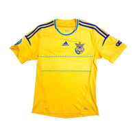 2012/14 Ukraine Home Football Shirt (M) Adidas (Euro 2012 Sleeve Patches) - Football Finery - FF203616