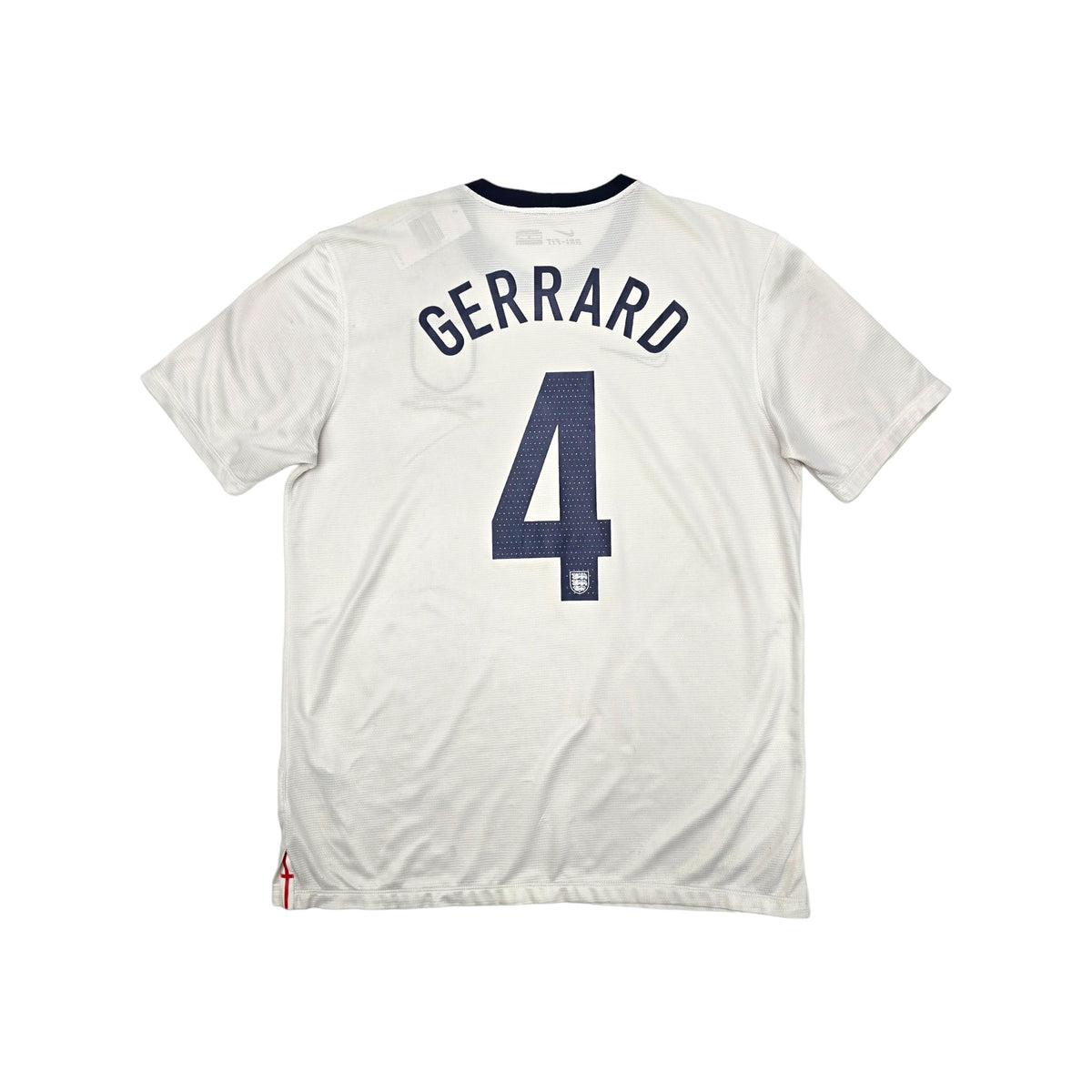 2013 England Home Football Shirt (L) Umbro #4 Gerrard (125 Yr Anniversary) - Football Finery - FF203767