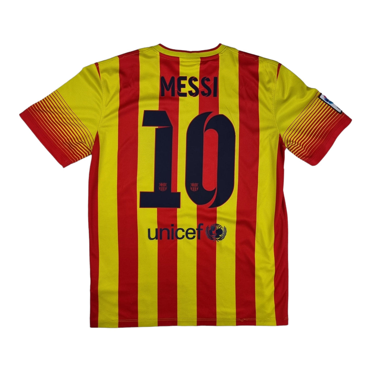 2013/14 Barcelona Away Football Shirt (M) Nike#10 Messi - Football Finery - FF202361