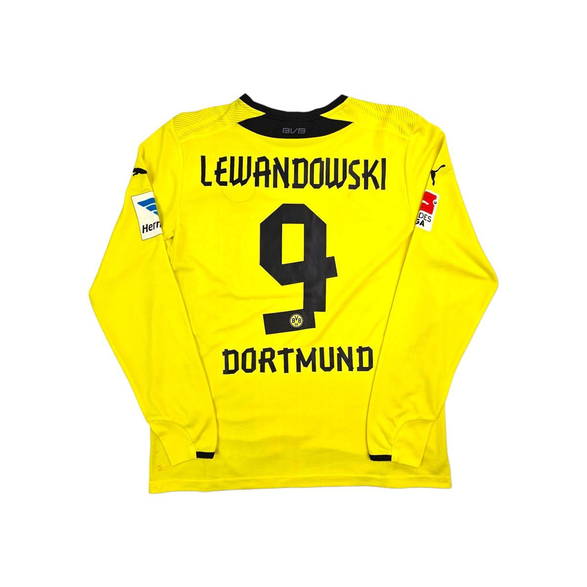 2013/14 Dortmund Home Football Shirt (L) Puma #9 Lewandowski - Football Finery - FF203683