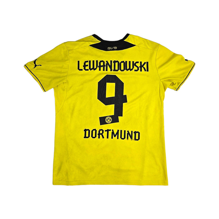 2013/14 Dortmund Home Football Shirt (M) Puma # 9 Lewandowski - Football Finery - FF202516