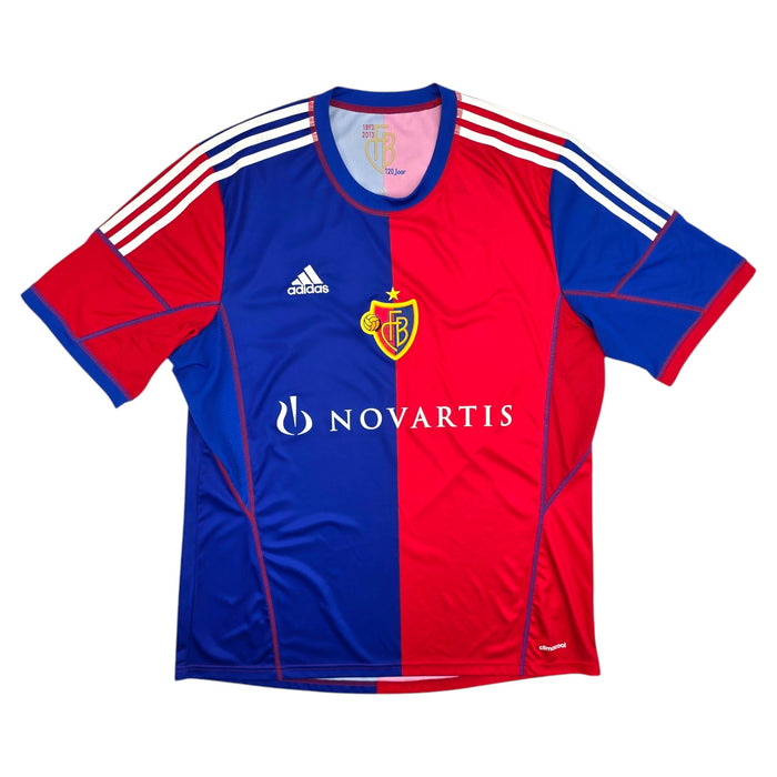 2013/14 FC Basel Home Football Shirt (XL) Adidas #22 Salah - Football Finery - FF204354