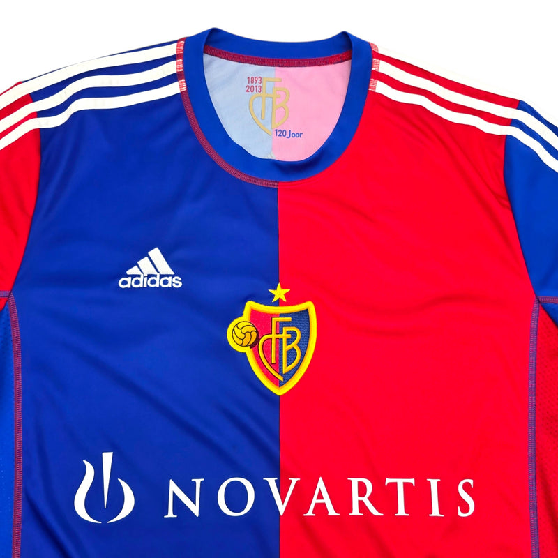 2013/14 FC Basel Home Football Shirt (XL) Adidas #22 Salah - Football Finery - FF204354