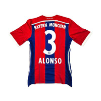 2014/15 Bayern Munich Home Football Shirt (S) Adidas #3 Alonso - Football Finery - FF203291