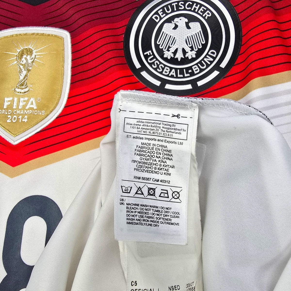 2014/15 Germany Home Football Shirt (M) Adidas #18 Kroos - Football Finery - FF204324