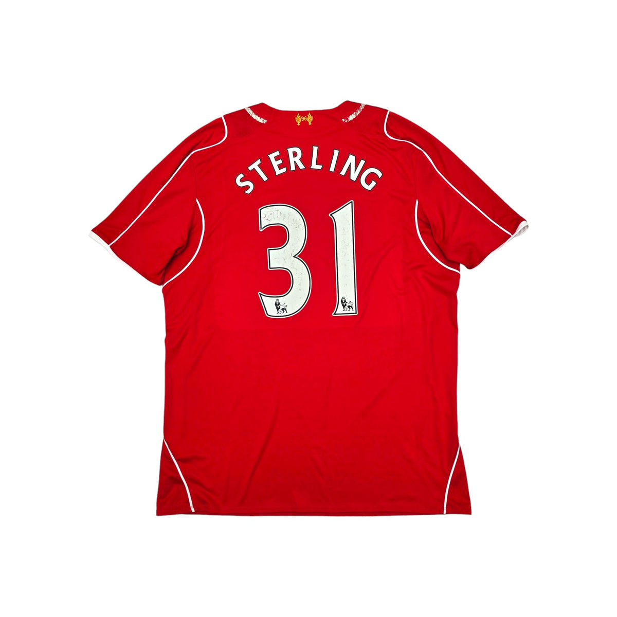 2014/15 Liverpool Home Football Shirt (XL) Warrior #31 Sterling - Football Finery - FF203777