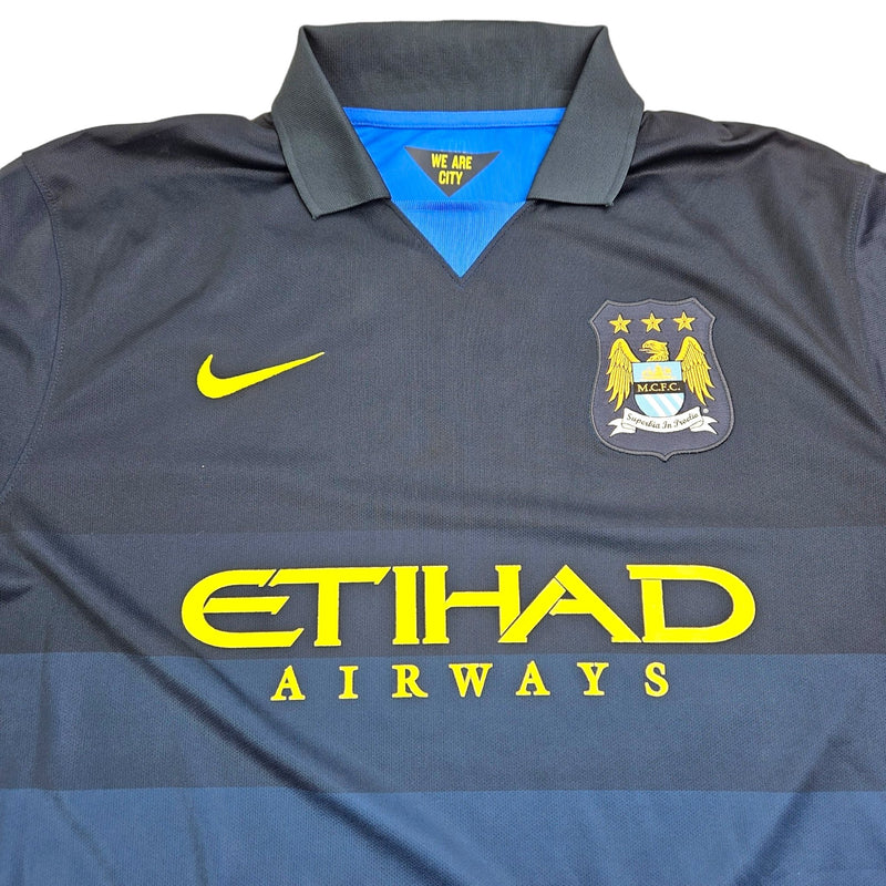 2014/15 Manchester City Away Football Shirt (XL) Nike #16 Aguero - Football Finery - FF203431