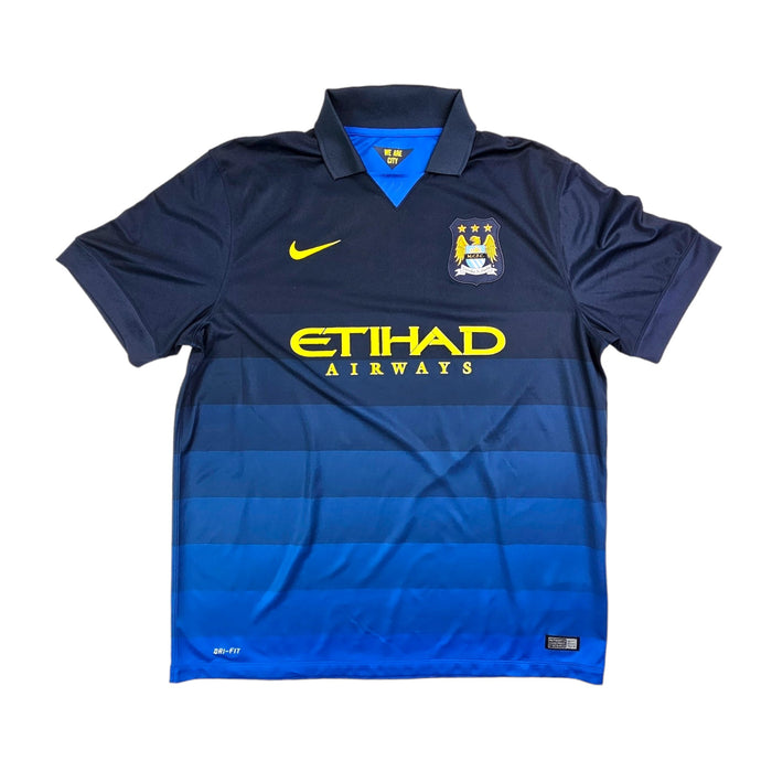 2014/15 Manchester City Away Football Shirt (XL) Nike #16 Aguero - Football Finery - FF203431