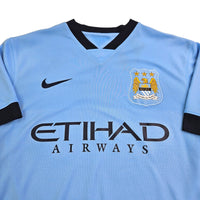 2014/15 Manchester City Home Football Shirt (M) Nike #18 Lampard - Football Finery - FF203686