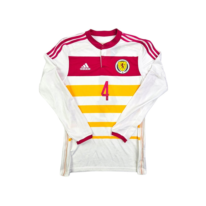 2014/15 Scotland Away Football Shirt (S) Adidas #4 (Player Version) - Football Finery - FF203405