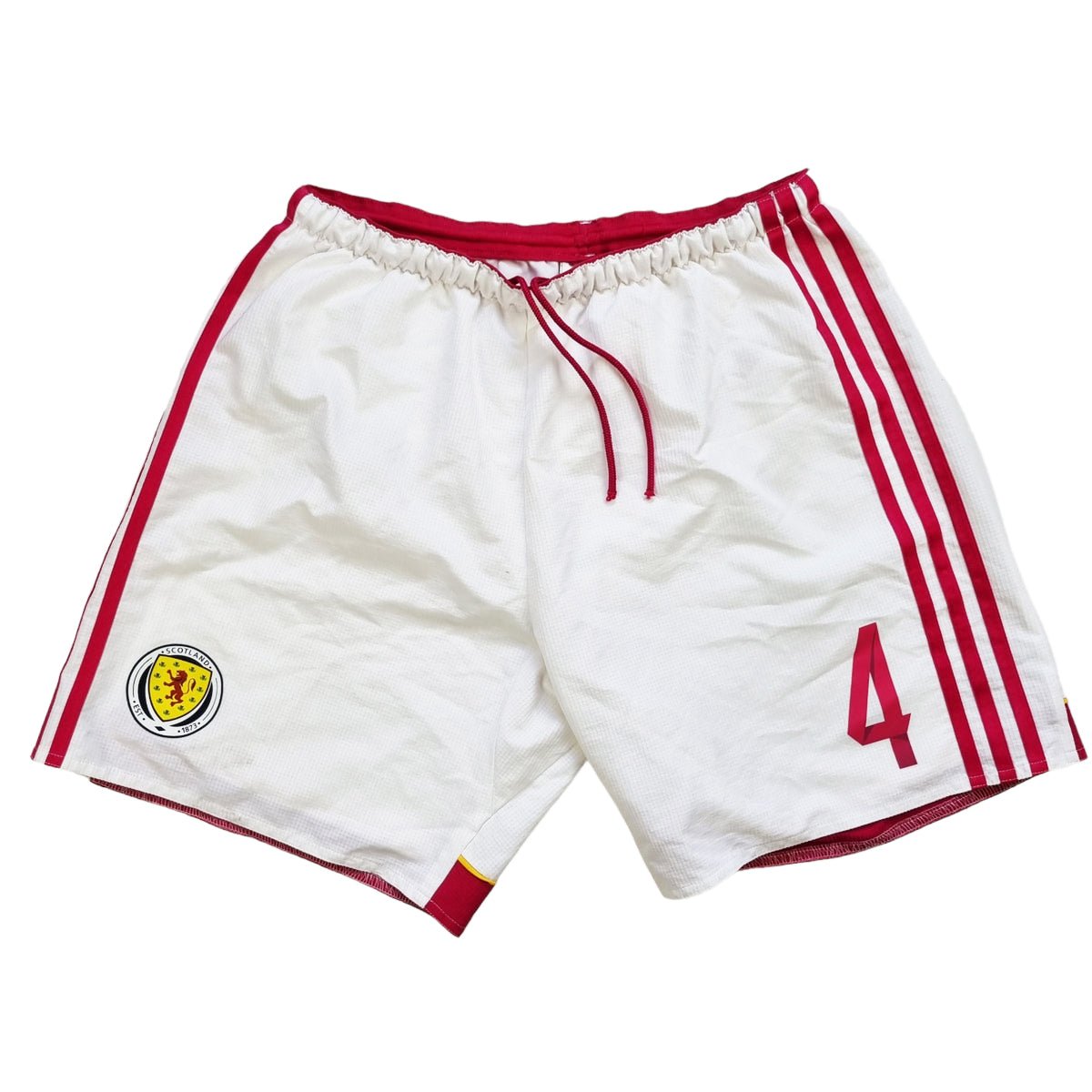 2014/15 Scotland Home Football Shorts (M) Adidas #4 - Football Finery - FF203022