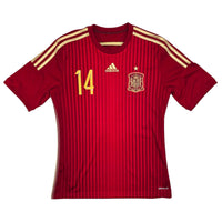 2014/15 Spain Home Football Shirt (M) Adidas #14 Alonso - Football Finery - FF204309