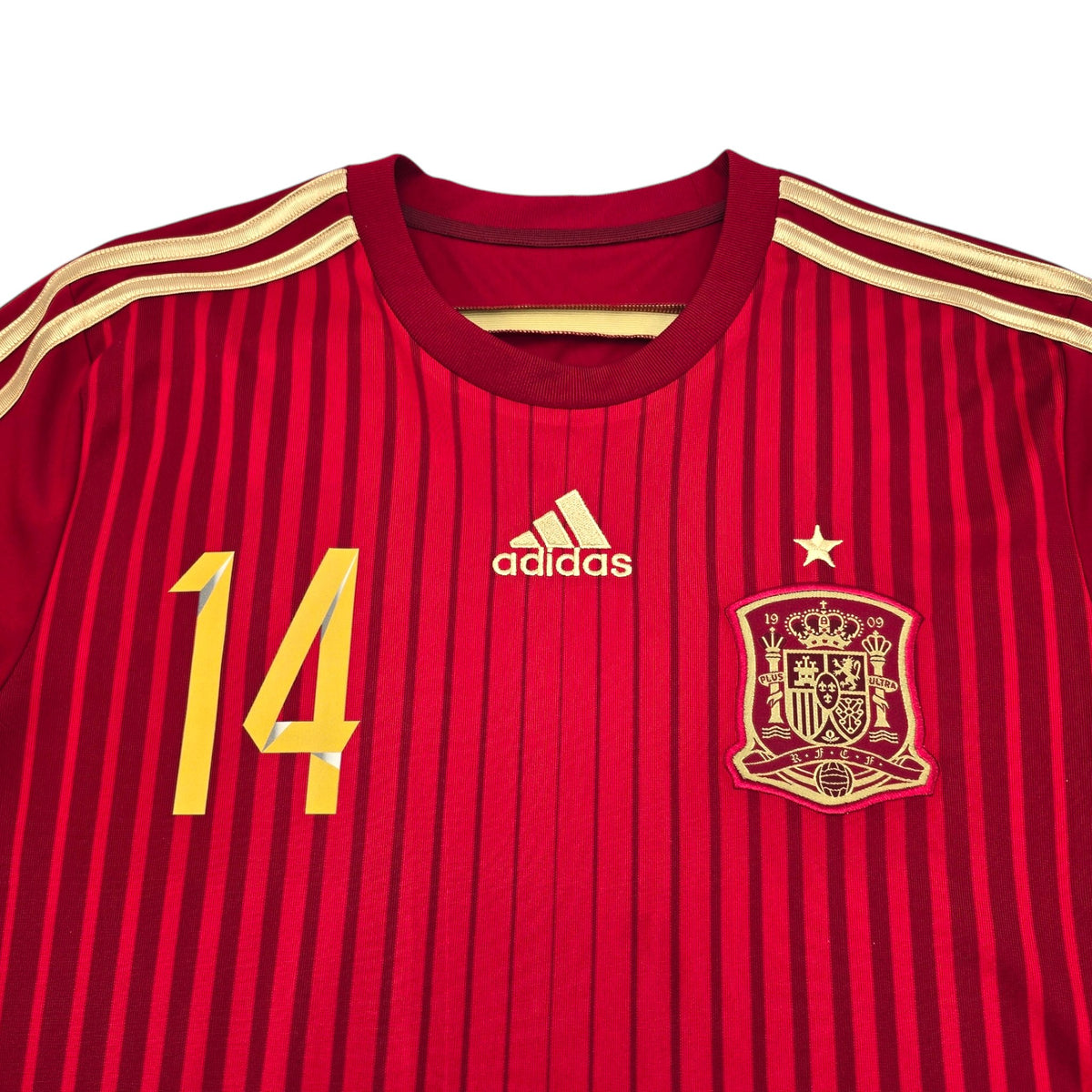 2014/15 Spain Home Football Shirt (M) Adidas #14 Alonso - Football Finery - FF204309