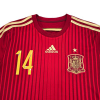 2014/15 Spain Home Football Shirt (M) Adidas #14 Alonso - Football Finery - FF204309